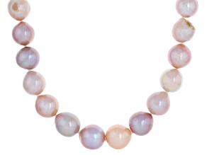Genusis™ Multi-Color Cultured Freshwater Pearl Rhodium Over Sterling Silver 20 Inch Strand