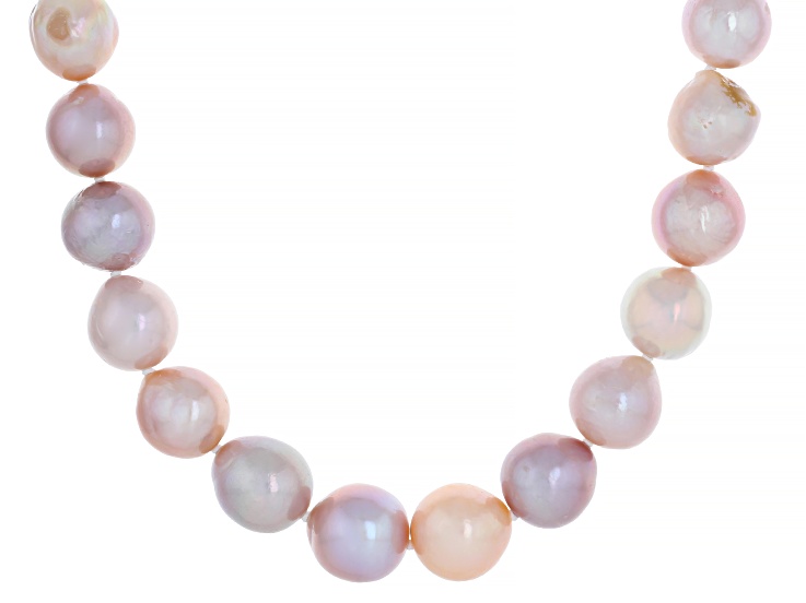 Genusisâ„¢ Multi-Color Cultured Freshwater Pearl Rhodium Over Sterling Silver 20 Inch Strand