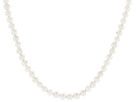 White Cultured Freshwater Bitsy Pearl Sterling Silver 18 Inch