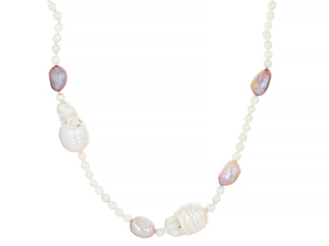 Genusis™ Multi-Color Cultured Freshwater Pearl 36 Inch Strand Necklace ...