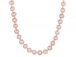 Pink Cultured Freshwater Pearl Sterling Silver 18 Inch Strand Necklace