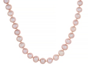 Pink Cultured Freshwater Pearl 14k Yellow Gold 18 Inch Strand Necklace
