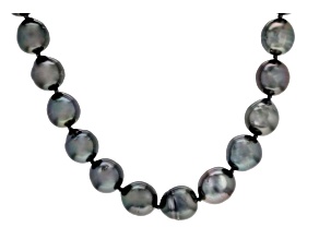 Cultured Tahitian Pearl Sterling Silver 18" Strand Necklace