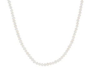 White Cultured Freshwater Pearl Sterling Silver 36" Endless Strand Necklace