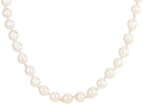 Candlelight Cultured Japanese Akoya Pearl Sterling Silver 18 Inch Strand Necklace
