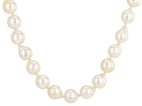 Candlelight Cultured Japanese Akoya Pearl Sterling Silver 18 Inch Strand Necklace