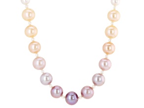 Genusis™ Multi-Color Cultured Freshwater Pearl Rhodium Over Sterling Silver 18 Inch Necklace