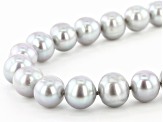 Silver Cultured Freshwater Pearl Sterling Silver Necklace 9-10mm