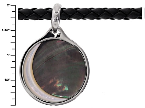 Mother Of Pearl Pendant Rhodium Over Sterling Silver Pendant