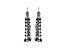 Cultured Freshwater Pearl With Pyrite And Black Onyx Rhodium Over Silver Earrings