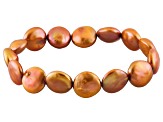 Brown Cultured Freshwater Pearl Stretch Bracelet 12-13mm