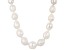 Genusis™ White Cultured Freshwater Pearl Rhodium Over Silver Graduated Strand Necklace