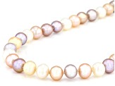 Multi-Pink Cultured Freshwater Pearls 14k Yellow Gold 18 Inch Strand Necklace