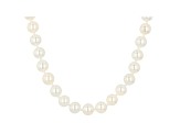 White Cultured Japanese Akoya Pearls 14K Yellow Gold 18 Inch Strand Necklace 5-5.5mm