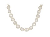 White Freshwater Pearls Rhodium Over Sterling Silver 18 Inch Strand Necklace