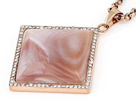 Locket Collection Rose Gold-Tone Stainless Steel Chain Necklace