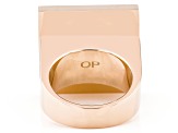 Pink South Sea Mother-of-Pearl 18k Rose Gold Tone Stainless Steel Ring