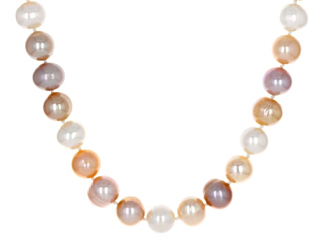 Multi-Color Cultured Freshwater Pearl 18 Inch Rhodium Over Sterling Silver Strand Necklace - SPL092A - Vimarsana News