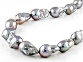 Genusis™ Platinum Cultured Freshwater Pearl Rhodium Over Sterling Silver 18 Inch Necklace