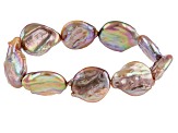 Multi-Color Cultured Freshwater Coin Pearl Stretch Bracelet