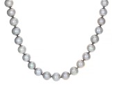 Platinum Cultured Freshwater Pearl Rhodium Over Silver Necklace, Bracelet, and Earring Set