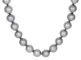 Platinum Cultured Freshwater Pearl Rhodium Over Sterling Silver Necklace Bracelet & Earring Set