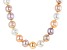 Mutli-Color Cultured Freshwater Pearl Rhodium Over Sterling Silver 18 Inch Strand Necklace