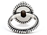 White Cultured Mabe Pearl Sterling Silver Ring