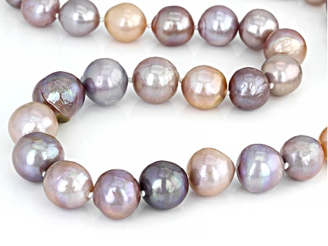 Genusis™ Cultured Freshwater Pearl Rhodium Over Sterling Silver 20 Inch Strand Necklace