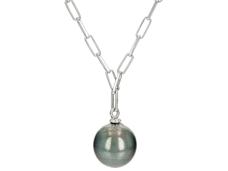 Round Natural-Color Black Tahitian Saltwater Pearl Necklace, 11-11.9mm –  Mangatrai Gems & Jewels Pvt Ltd