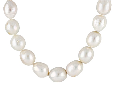 Genusis™ White Cultured Freshwater Pearl Rhodium Over Sterling Silver ...