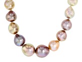 Genusis™ Multi-Color Cultured Freshwater Pearl Rhodium Over Sterling Silver Necklace