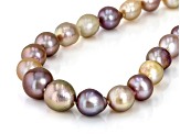 Genusis™ Multi-Color Cultured Freshwater Pearl Rhodium Over Sterling Silver Necklace