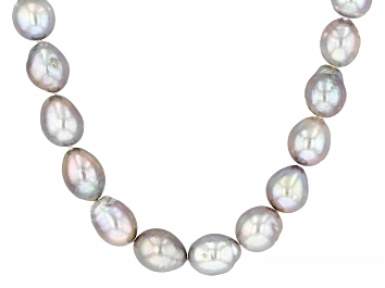 Picture of Genusis™ Platinum Cultured Freshwater Pearl Rhodium Over Sterling Silver Necklace