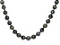 Black Cultured Tahitian Pearl Rhodium Over Sterling Silver 18 Inch Strand Necklace