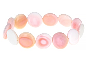 Pink Conch Shell Stretch Bracelet