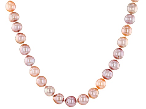 Genusis™ Multi-Color Cultured Freshwater Pearls Rhodium Over Sterling 20 Inch Necklace Strand