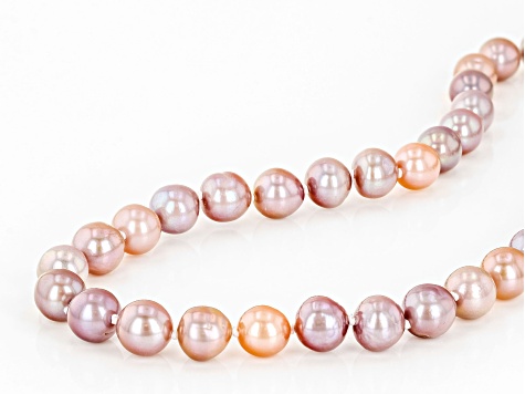 Genusis™ Multi-Color Cultured Freshwater Pearls Rhodium Over Sterling 20 Inch Necklace Strand