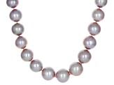 Lavender Cultured Freshwater Pearl Rhodium Over Sterling Silver 20 Inch Necklace