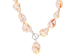 Genusis™ Multi-Color Cultured Freshwater Pearl Rhodium Over Sterling Silver 20 Inch Necklace