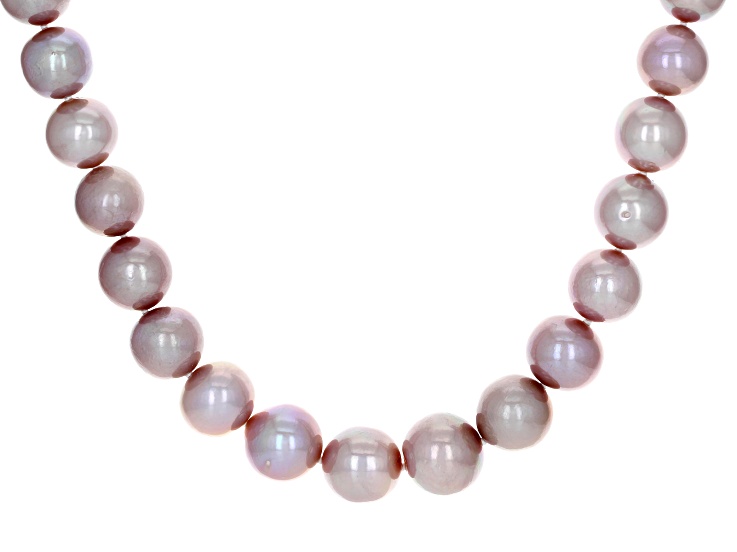 Genusis™ Lavender Cultured Freshwater Pearl Rhodium Over Sterling Silver 20  Inch Necklace - SPL347 | JTV.com