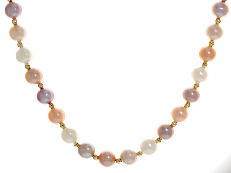 【TATIANA】ANGEL RIBBON PEARL NECKLACE★送料・関税込★2色 Multi-Color Cultured Freshwater Pearl 14k Yellow Gold 18