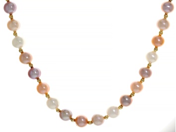 Picture of Multi-Color Cultured Freshwater Pearl 14k Yellow Gold 18 Inch Necklace