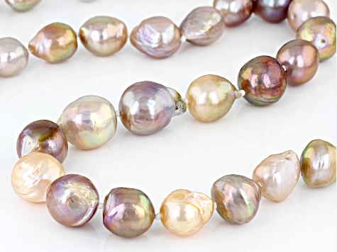 Genusis™ Multi-Color Cultured Freshwater Pearl Rhodium Over Sterling Silver 24 Inch Necklace