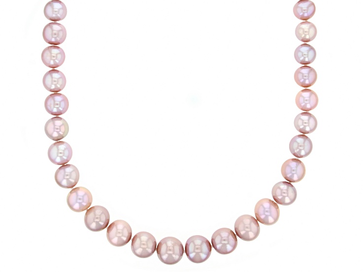 Genusis™ Pink Cultured Freshwater Pearl Rhodium Over Sterling