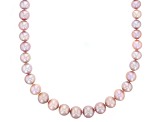 Genusis™ Pink Cultured Freshwater Pearl Rhodium Over Sterling Silver 20 Inch Necklace