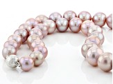 Genusis™ Pink Cultured Freshwater Pearl Rhodium Over Sterling Silver 20 Inch Necklace