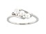 White Cultured Freshwater Pearl And White Diamond Accent Rhodium Over Sterling Silver Ring