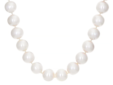 Cultured Freshwater Pearl Bead Necklace 14K Yellow Gold 18