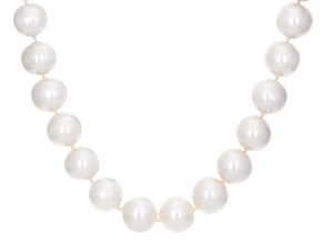 White Cultured Freshwater Pearl 14k Yellow Gold 18-Inch Necklace